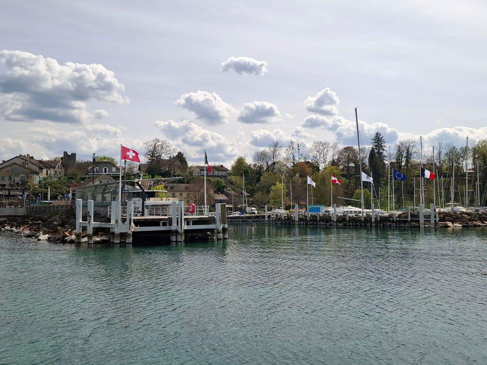 Lake Geneva seen from Nyon with a view of Mont-Blanc